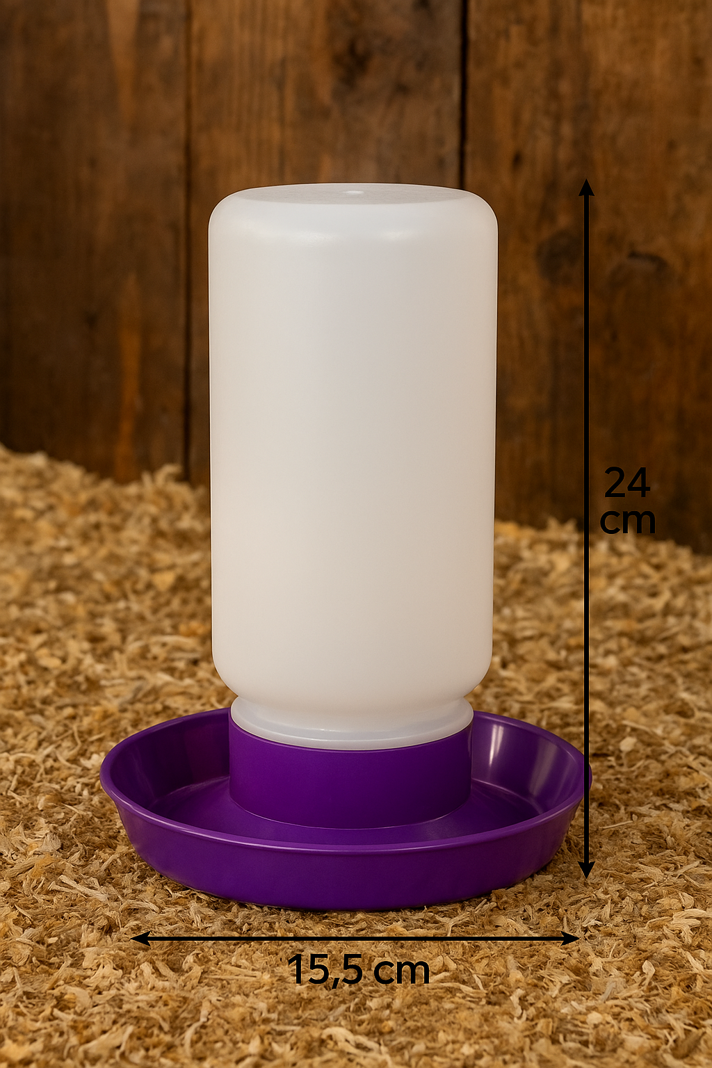 Bebedero para pollitos (1L) con Sistema Antidesperdicio