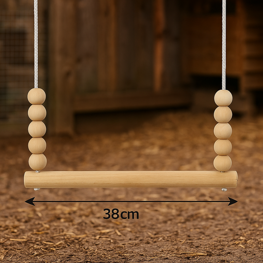 Columpio para Gallinas de Madera Natural | Para jugar y dormir