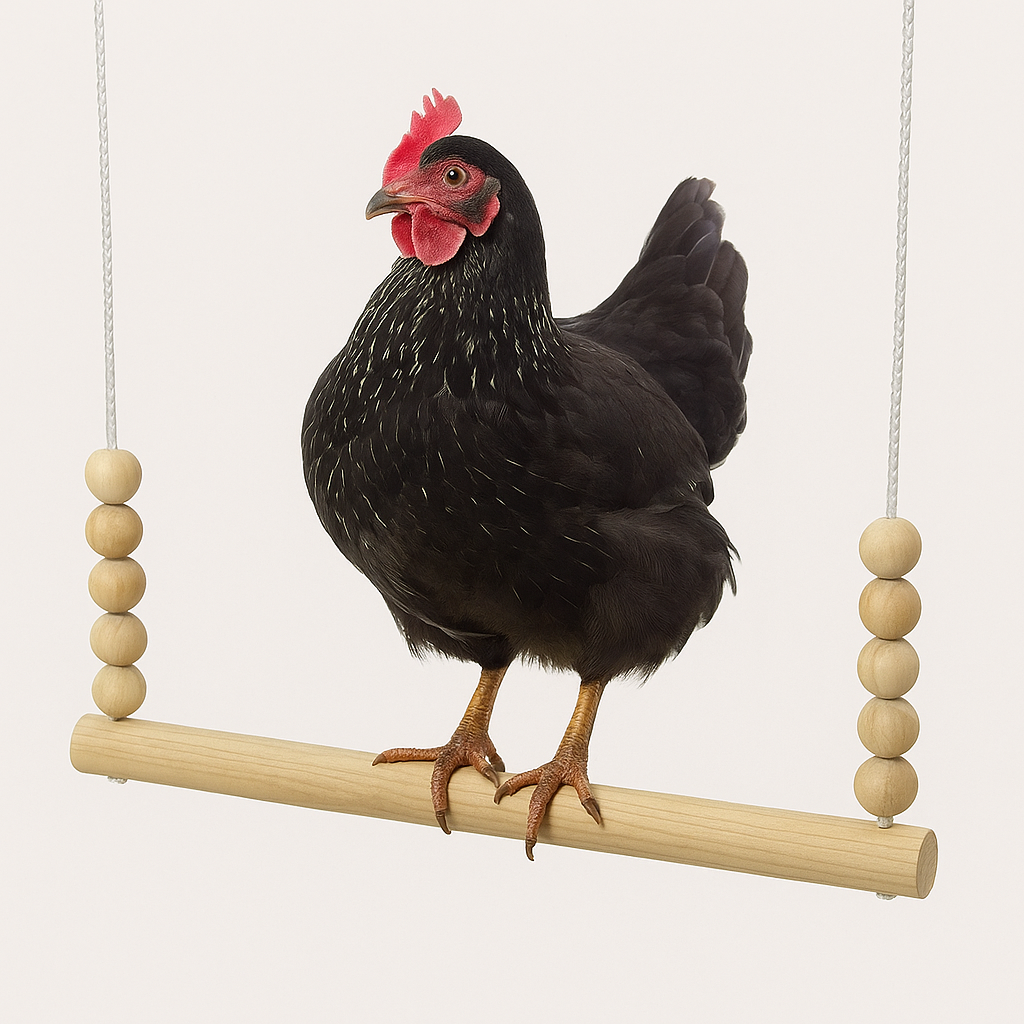 Columpio para Gallinas de Madera Natural | Para jugar y dormir