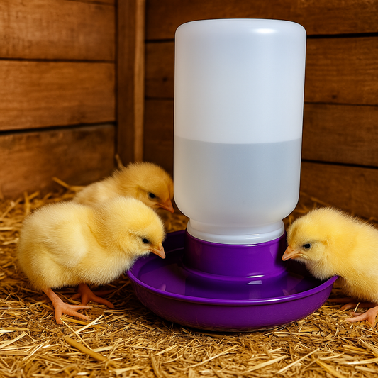 Bebedero para pollitos (1L) con Sistema Antidesperdicio