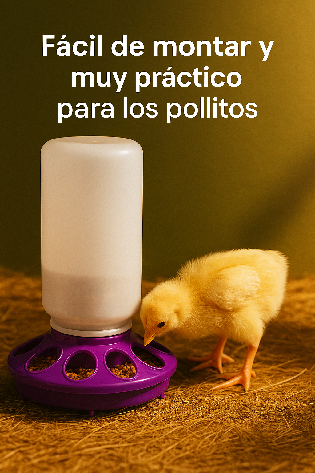 Comedero para pollitos (1L) con Sistema Antidesperdicio