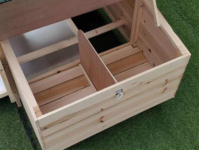 Gallinero exterior de madera con nido - para 4 gallinas