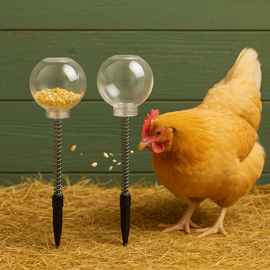 Juguete dispensador de comida para gallinas (2 unidades)