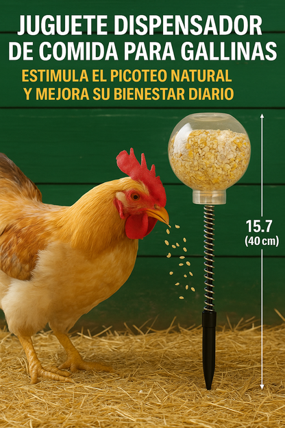 Juguete dispensador de comida para gallinas (2 unidades)