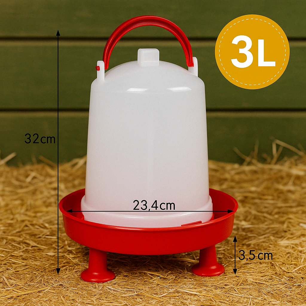 Bebedero con patas para gallinas (3L)