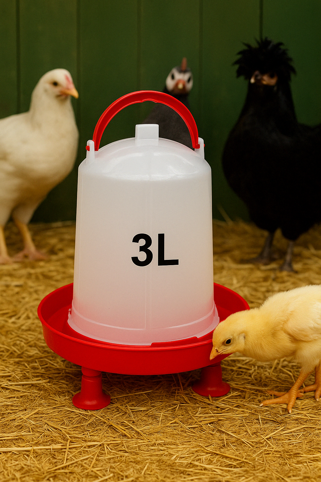 Bebedero con patas para gallinas (3L)